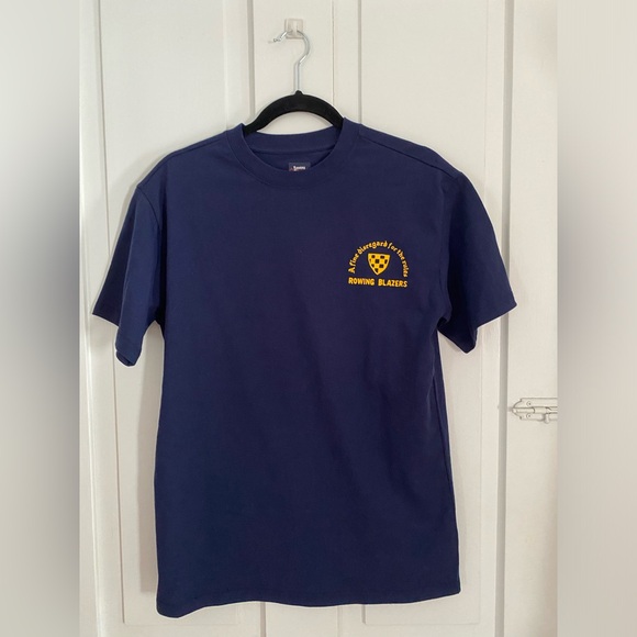 Rowing Blazers x Target Adult Extra Small Dark Blue Slogan T-Shirt - NWOT - Picture 2 of 7